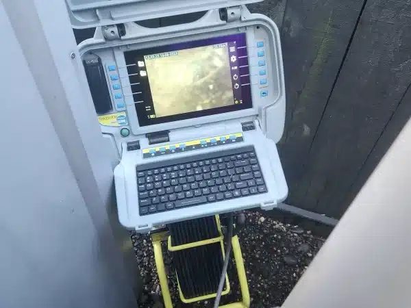 CCTV drain inspection control unit on site